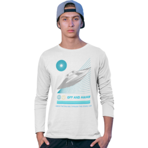 Camiseta Manga Longa Masculina - Edição Espaçonave