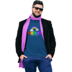 T-Shirt Plus Size LGBT Proud Azul Marinho01