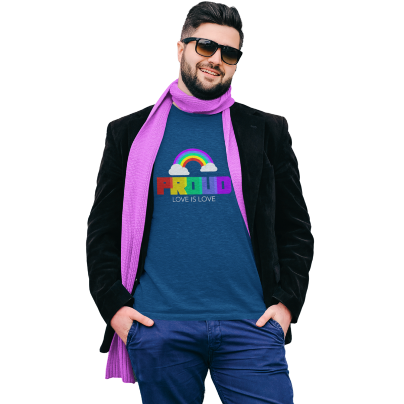 T-Shirt Plus Size LGBT Proud Azul Marinho01