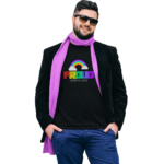 T-Shirt Plus Size LGBT Proud Preto01